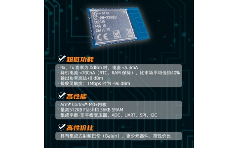 信馳達科技 CC2340系列超低功耗藍牙模塊RF-BM-2340B1預(yù)售火熱進行中